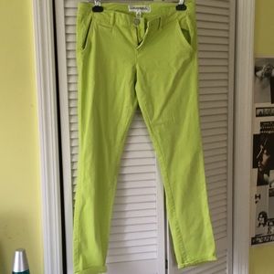NWOT neon yellow pants